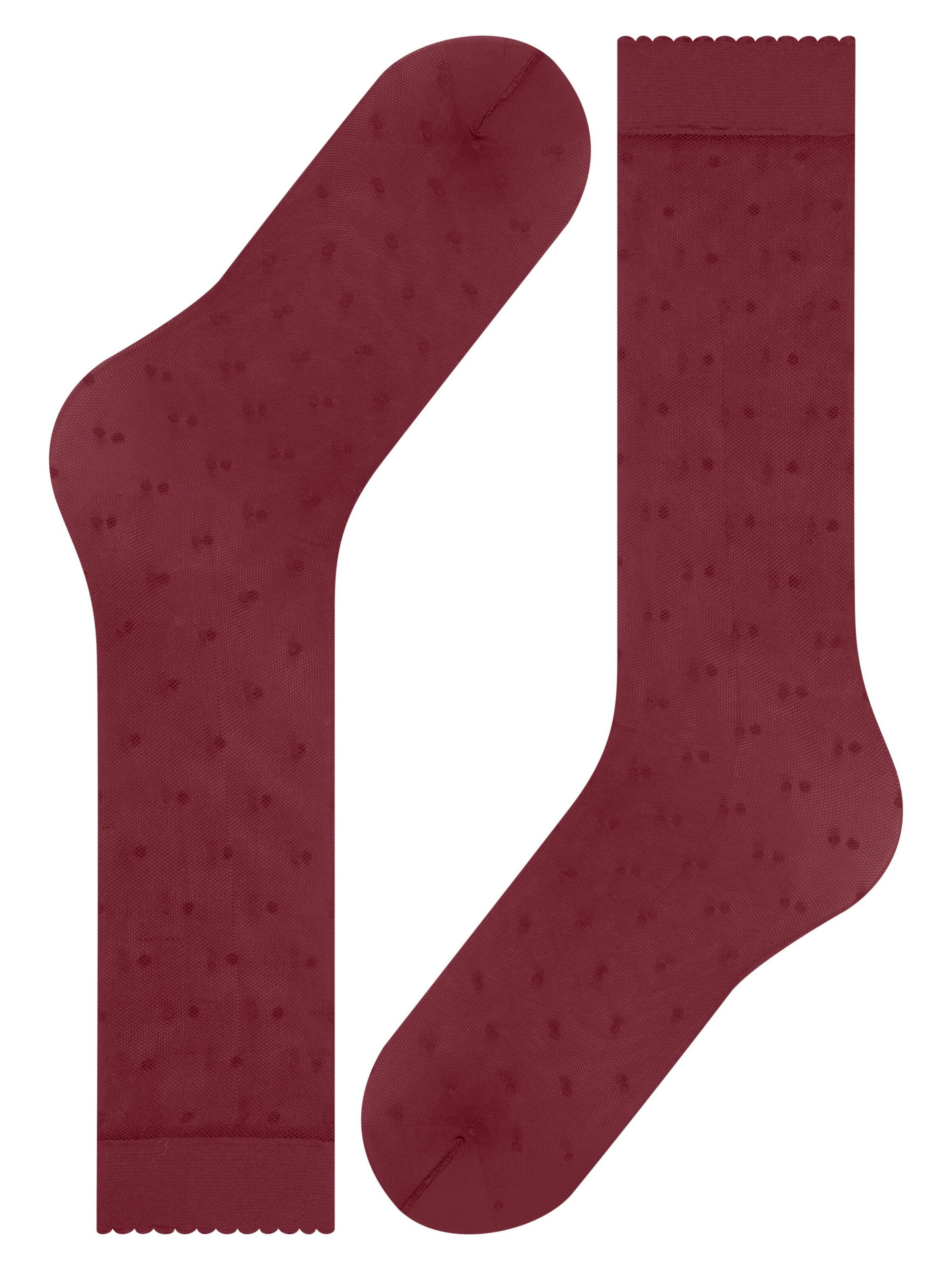 FALKE Over the Knee Socks 'Dot' in Red