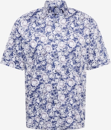 Coupe regular Chemise ETERNA en bleu : devant