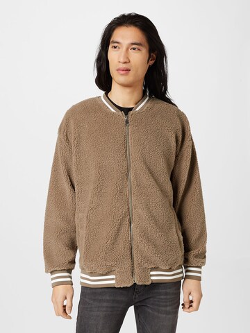 Only & Sons Gebreid vest 'KYLER' in Beige: voorkant