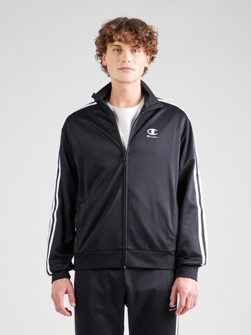 Champion Authentic Athletic Apparel Sweat jacket in Black: front