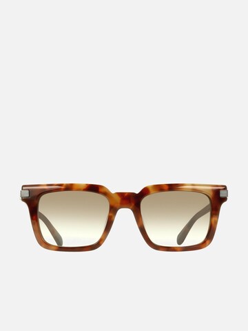 FERRAGAMO - Gafas de sol 'Ferragamo SF2103S Khaki horn 53/21/145 MAN Sunglasses' en marrón: frente
