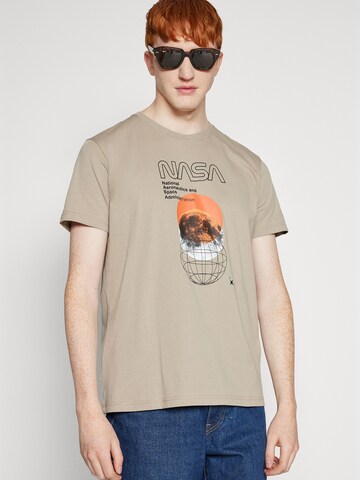 ALPHA INDUSTRIES Μπλουζάκι 'NASA Orbit' σε μπεζ