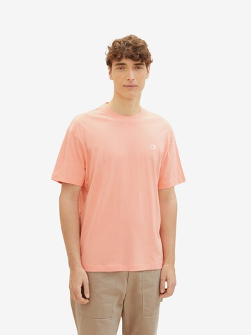 T-Shirt TOM TAILOR DENIM en orange : devant