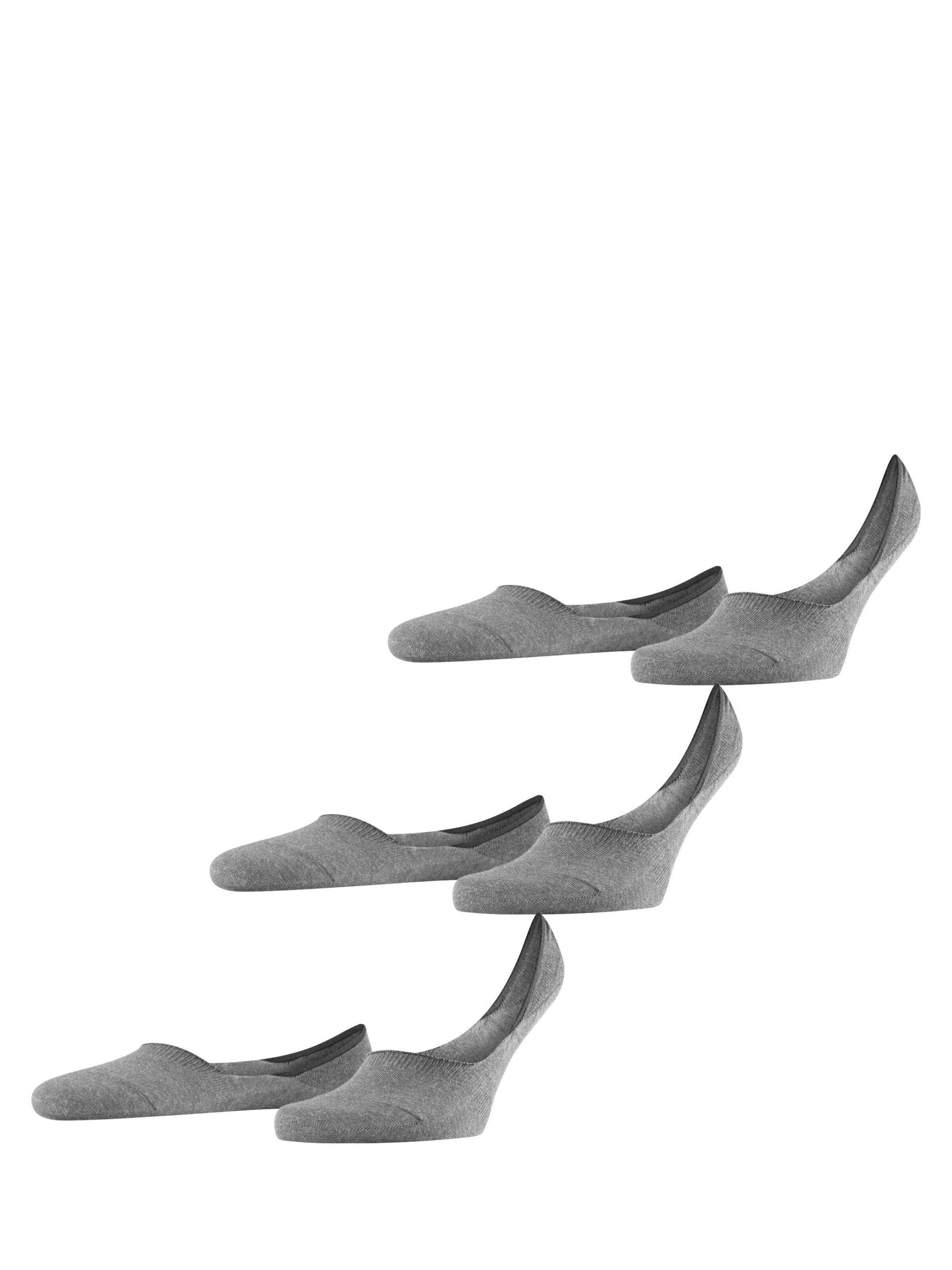FALKE Füßlinge 'Step Medium Cut 3-Pack'‌‌‌‌‌‌‌ in Grau: Vorderseite