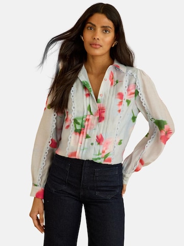 love & roses Blouse in Blauw: voorkant
