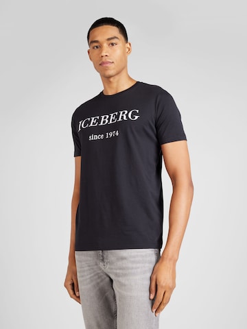 T-Shirt ICEBERG en noir : devant