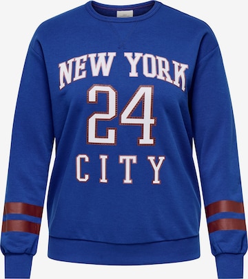ONLY Carmakoma Sweatshirt 'CARBEN' in Blauw: voorkant