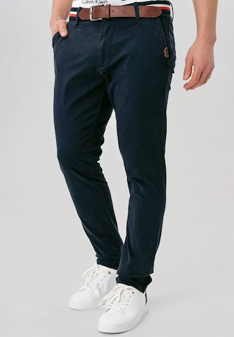 INDICODE JEANS Regular Chinohose 'Cherry' in Blau: predná strana