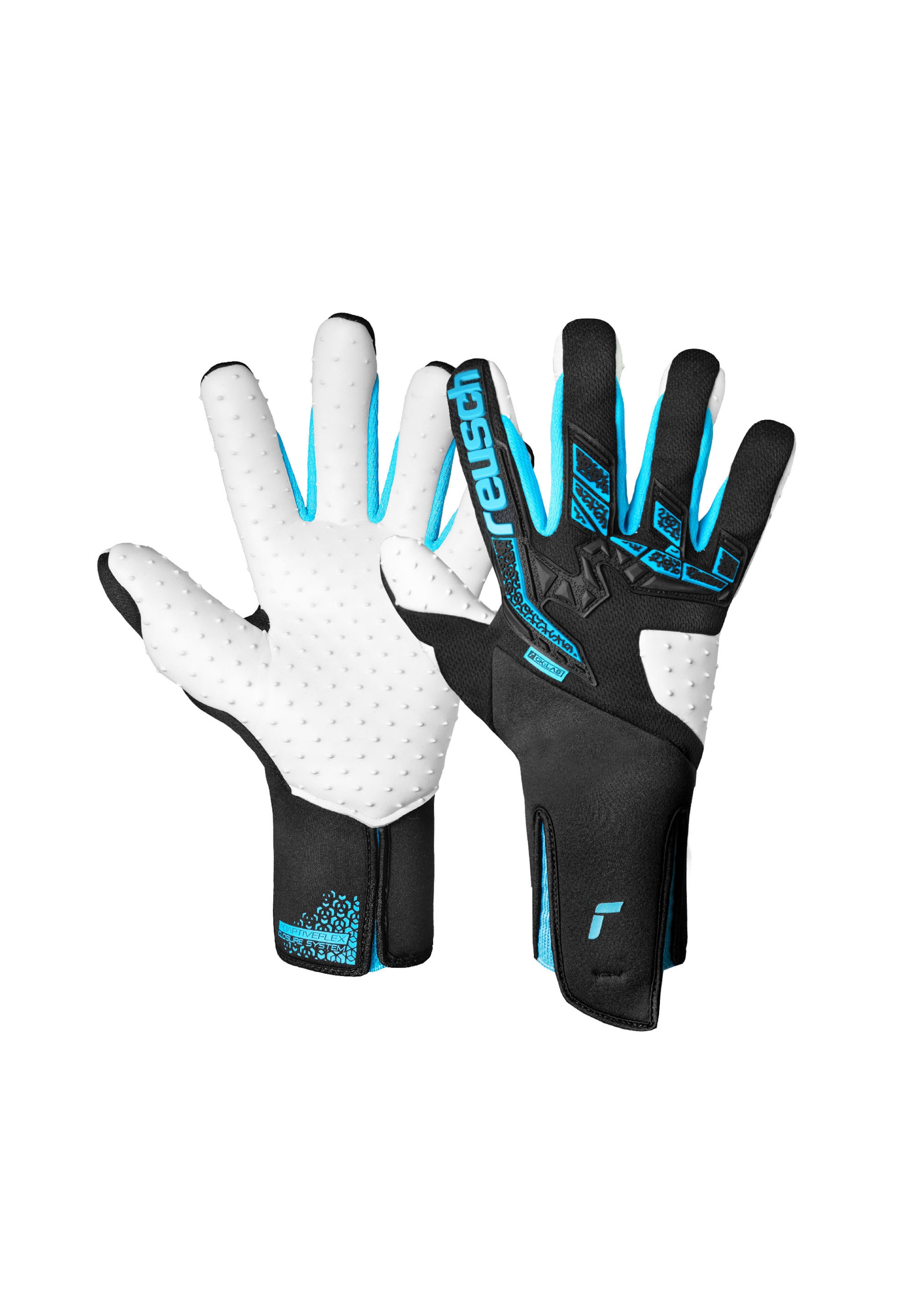 REUSCH Torwarthandschuhe 'Attrakt Freegel SpeedBump Strapless' in blau / schwarz, Produktansicht