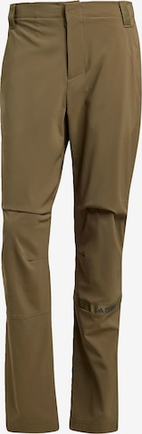 Coupe slim Pantalon outdoor ADIDAS TERREX en vert : devant