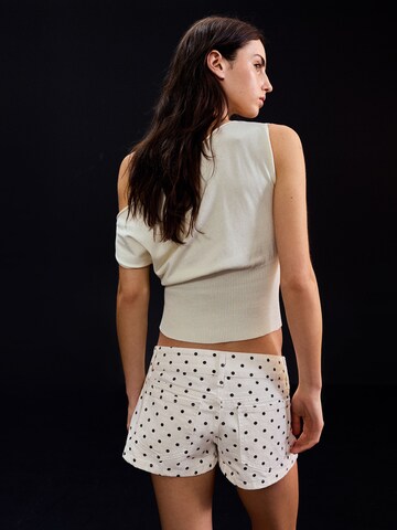 Regular Jean Bershka en blanc