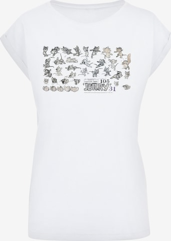 F4NT4STIC Shirt 'Tom And Jerry Cartoon Dept Jerry' in White: front
