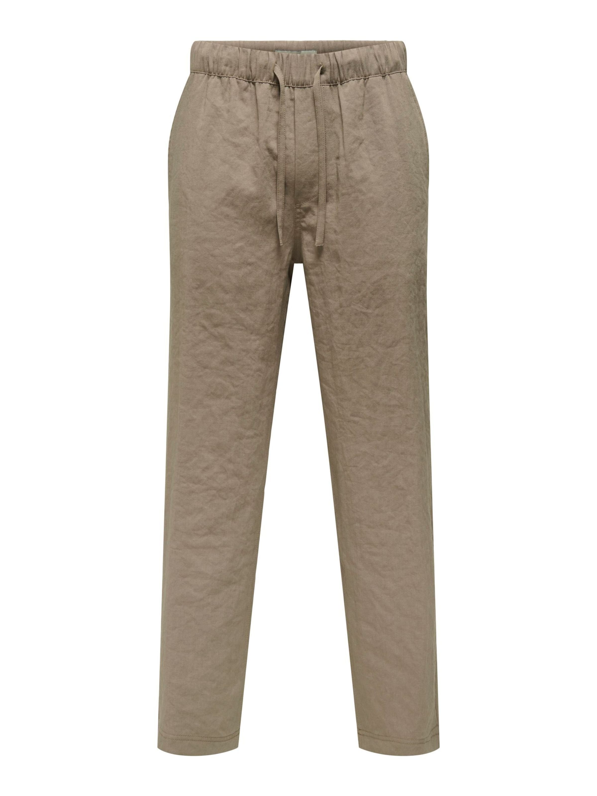 Only & Sons Püksid 'Sinus', värv beež: eest vaates