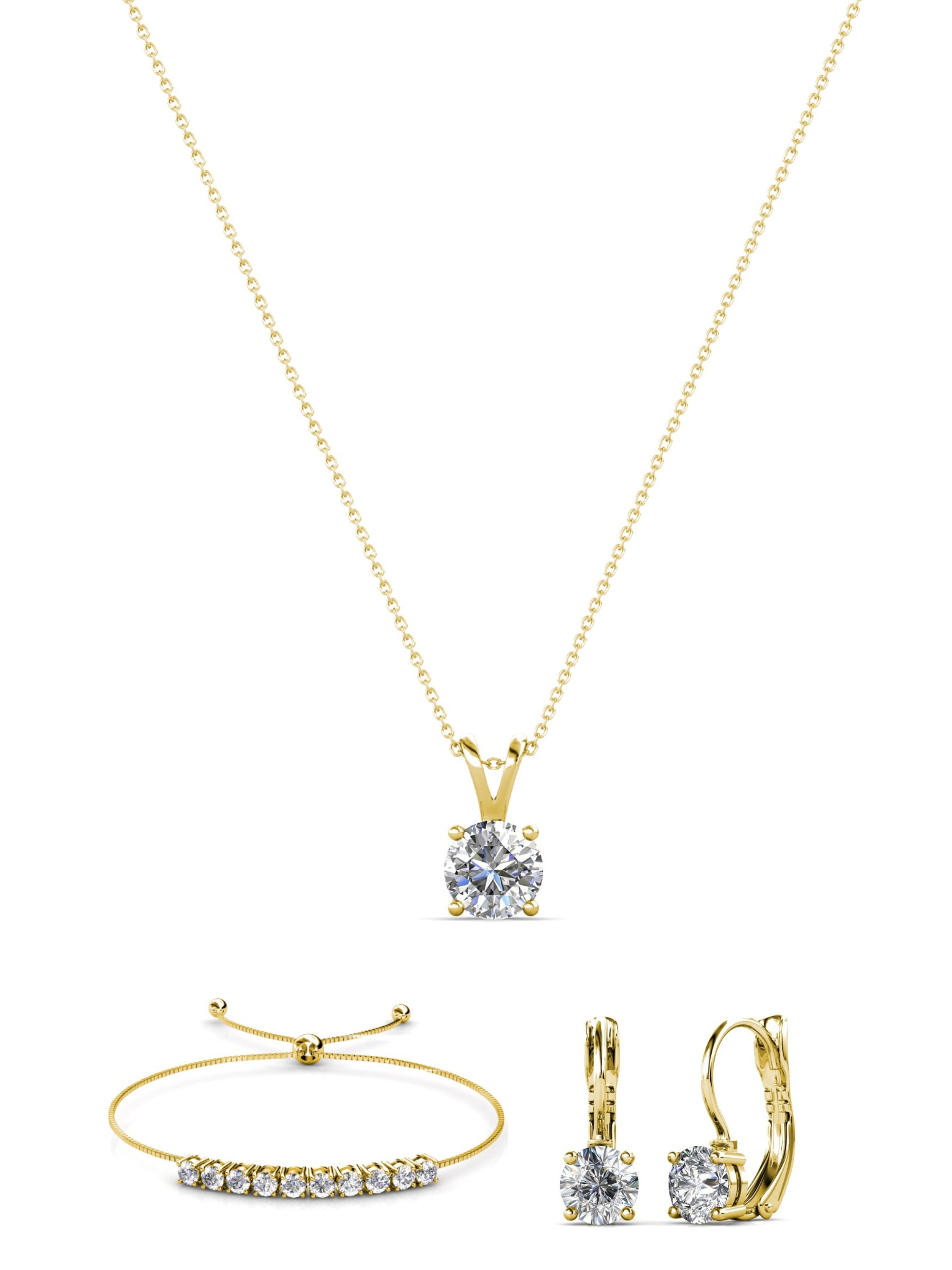 Ella Eisvogel Jewelry Set 'Mia Round Vernice' in Gold