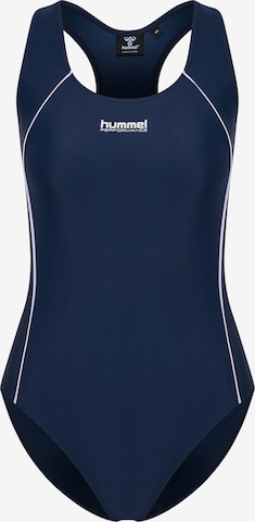 Hummel T-shirt Sports swimsuit 'Pulse Piping' in Blue: front