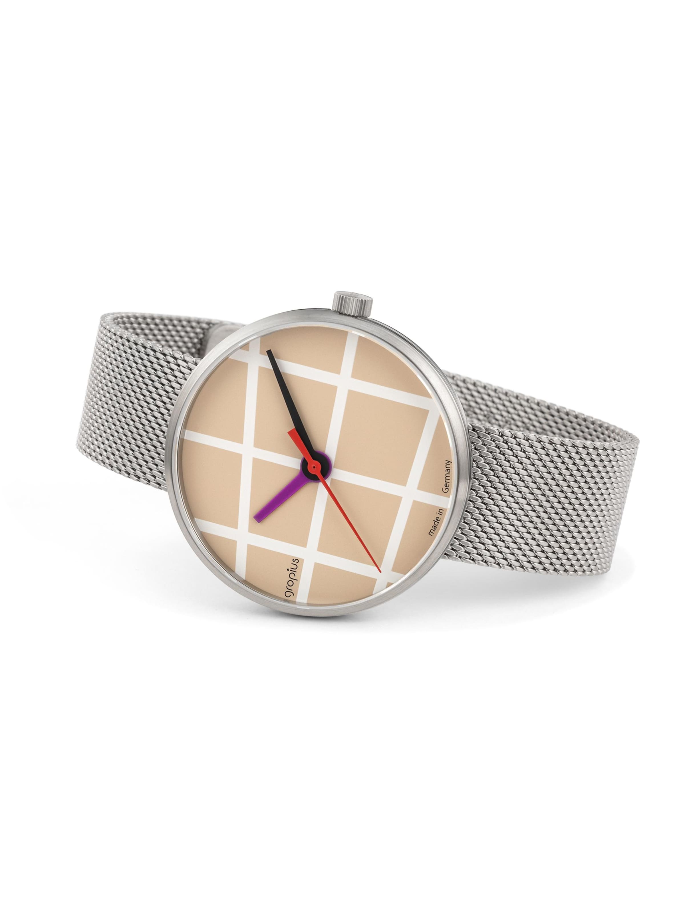 WALTER GROPIUS Analog Watch 'WINDOW' in Beige