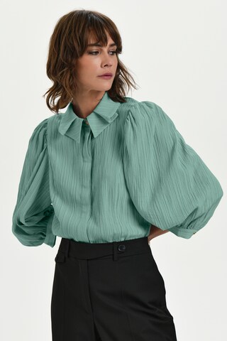 KAREN BY SIMONSEN Blouse 'Frosty' in Groen: voorkant