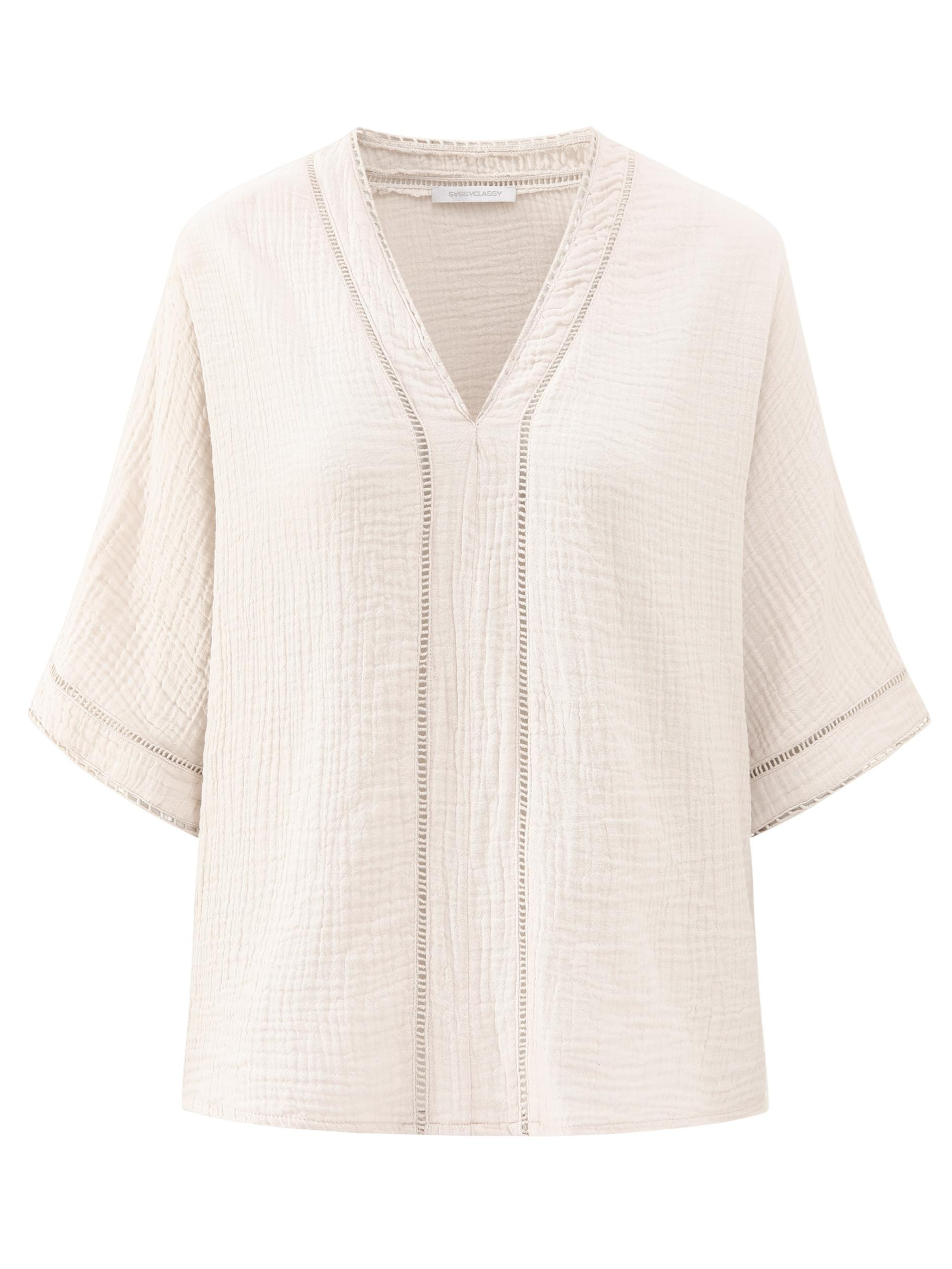 SASSYCLASSY Blouse in Beige: front