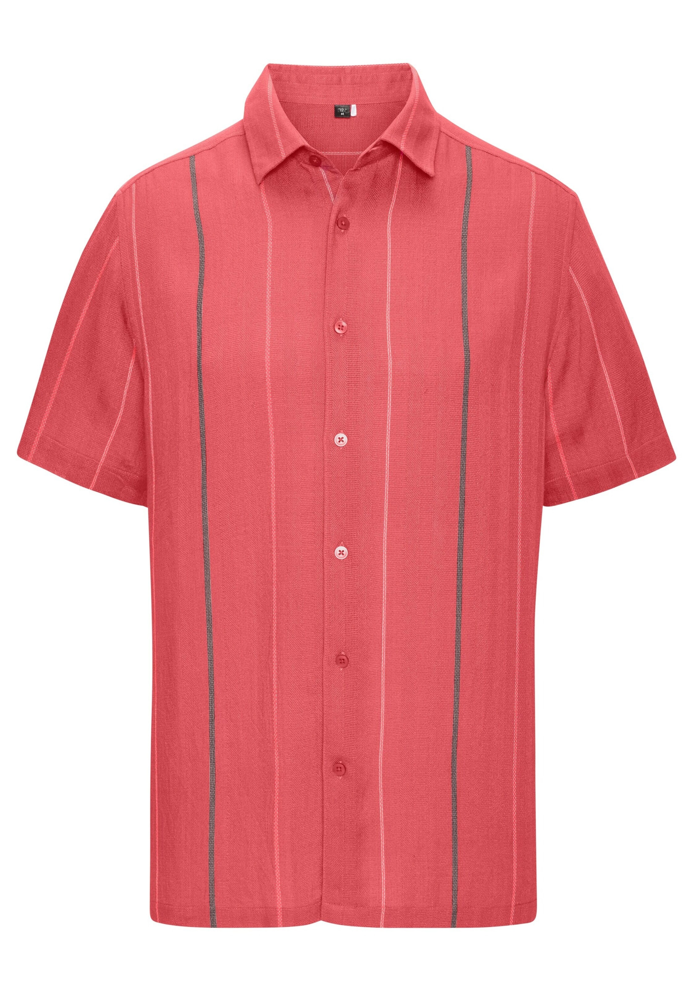 JOHN DEVIN Button Up Shirt in Red: front
