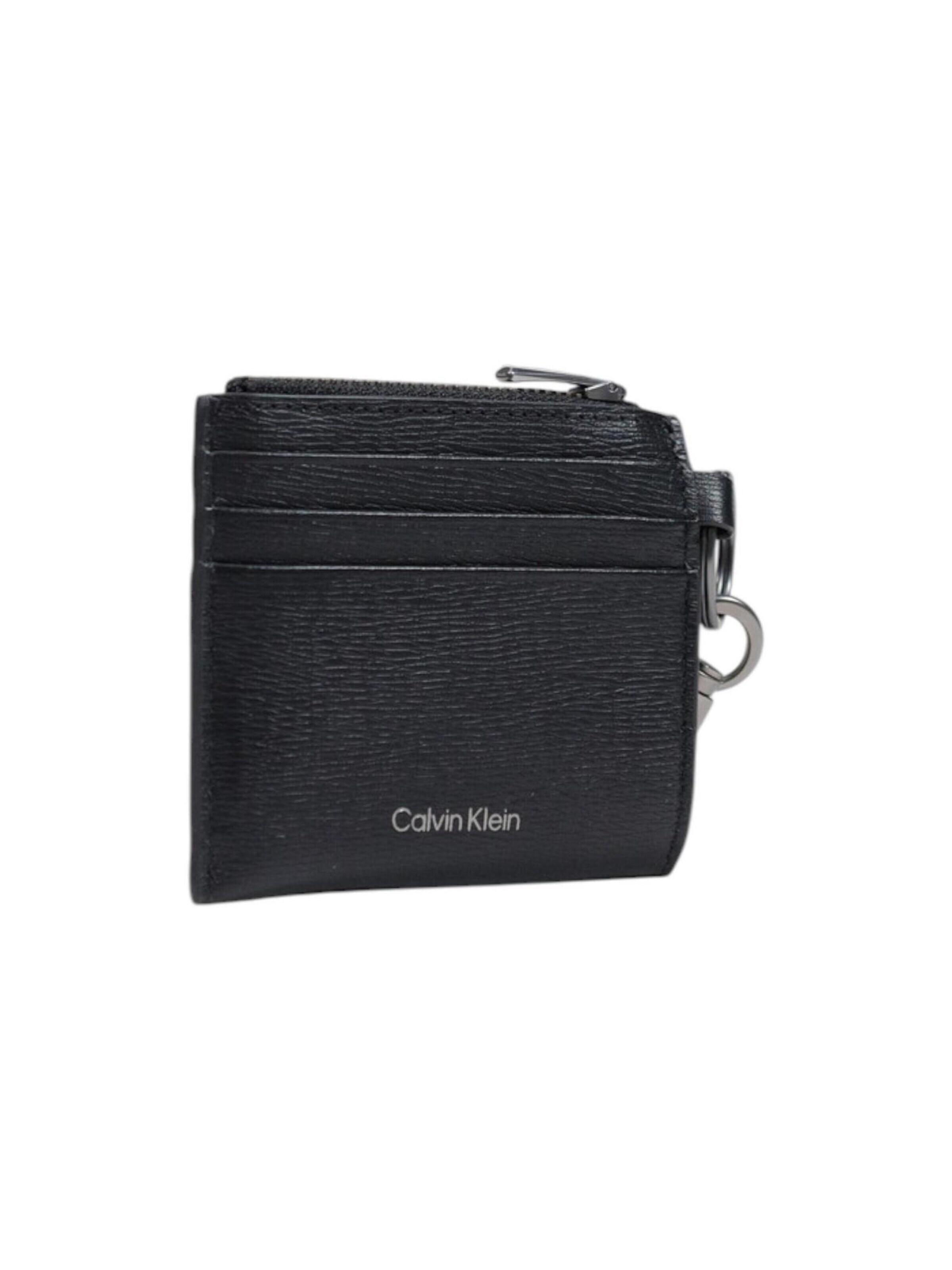 Portamonete 'EMBLEM HW CARDHOLDER W/ CLIP LV04D1223G' di Calvin Klein in nero