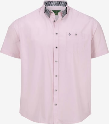 Charles Colby Comfort fit Overhemd ' Duke Grayson ' in Roze: voorkant