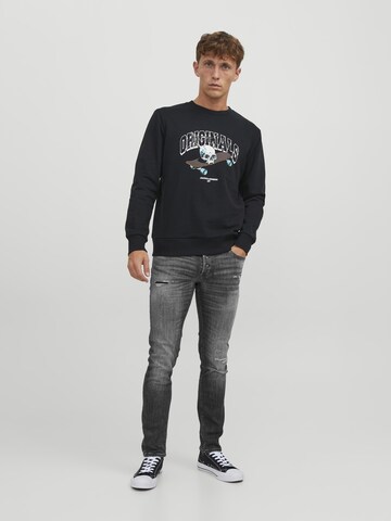 JACK & JONES - Slimfit Calças de ganga 'GLENN' em preto