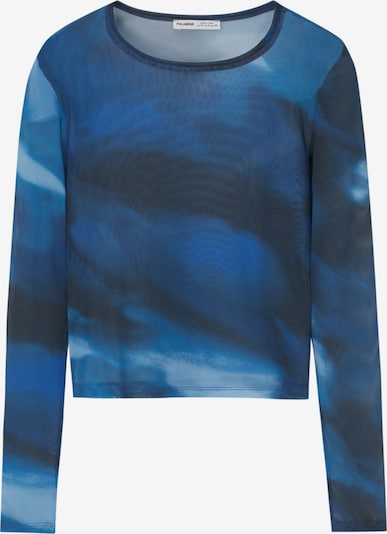 Pull&Bear T-shirt i marinblå / royalblå / ljusblå / mörkblå, Produktvy
