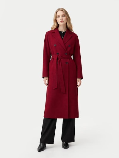 GOBI Cashmere Overgangsfrakke 'Women’s Double-Breasted Cashmere Coat' i bordeaux, Produktvisning
