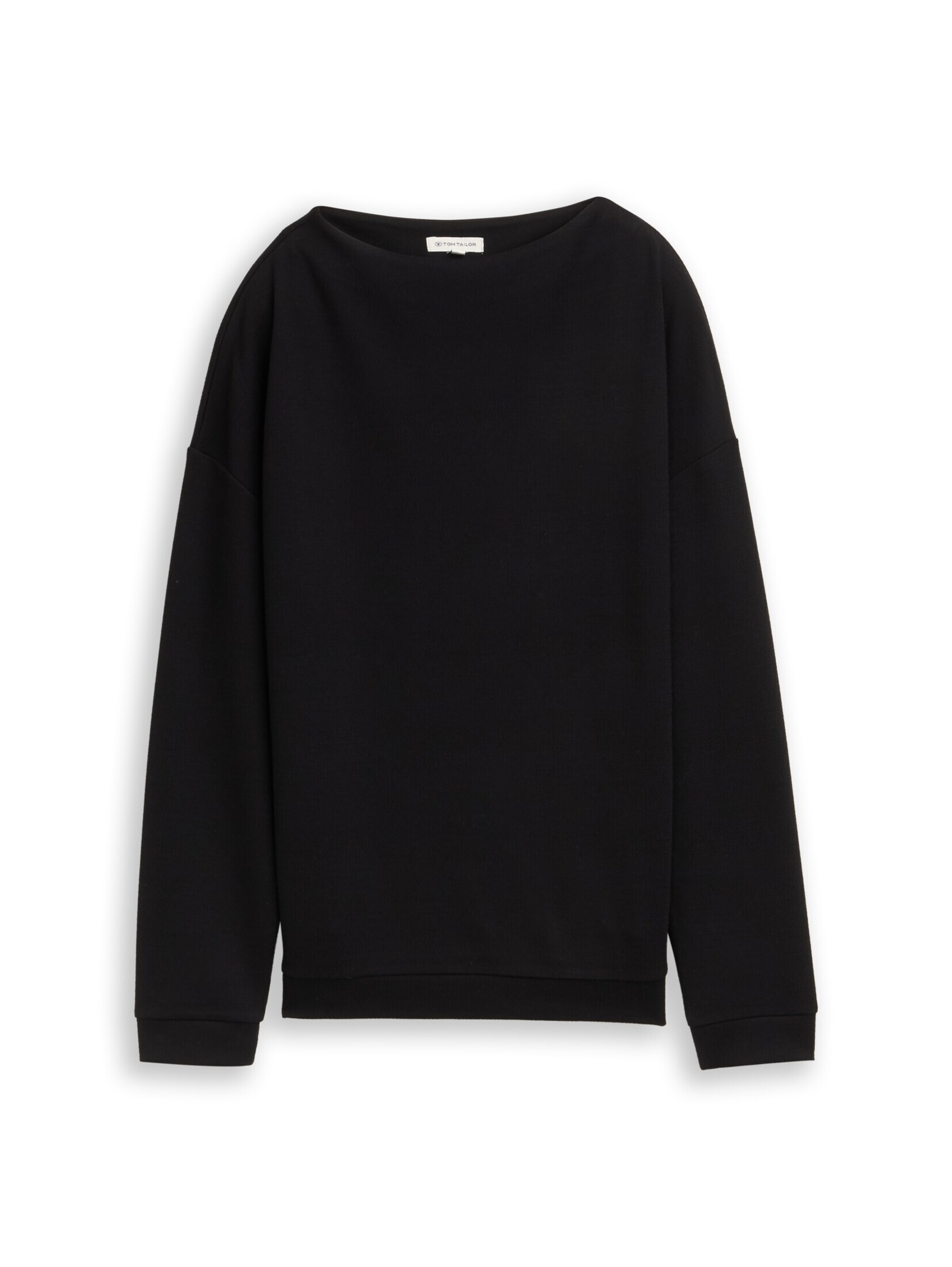 TOM TAILOR Sweatshirt in Zwart: voorkant