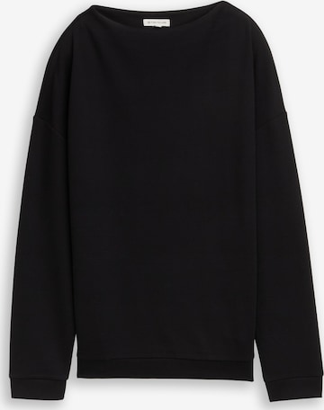 TOM TAILOR Sweatshirt in Schwarz: Vorderseite
