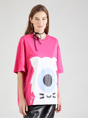 Karl Lagerfeld Shirt 'KLxDD' in Roze: voorkant