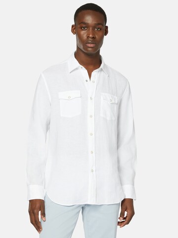 Coupe regular Chemise Boggi Milano en blanc : devant