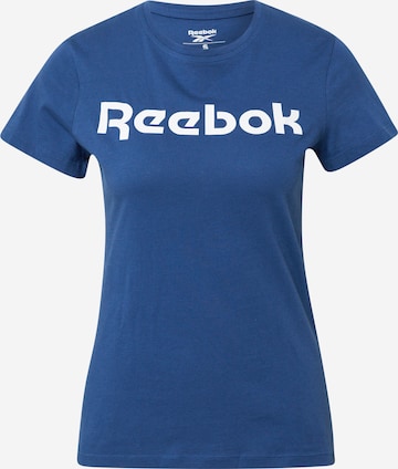 T-shirt fonctionnel Reebok en bleu : devant