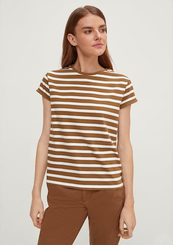 comma casual identity Shirt in Bruin: voorkant