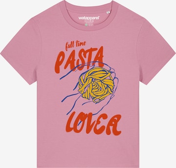 Watapparel T-Shirt 'Pasta Lover' in Pink: Vorderseite