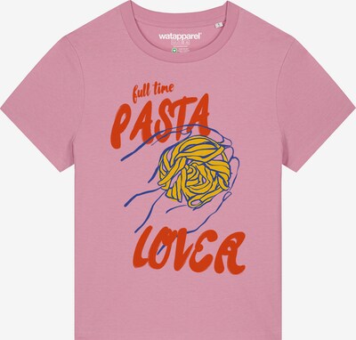 Watapparel T-Shirt 'Pasta Lover' in XXL in dunkelblau / dunkelgelb / rosa / rot, Produktansicht