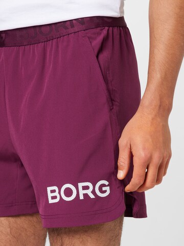 BJÖRN BORG Regularen Športne hlače | vijolična barva