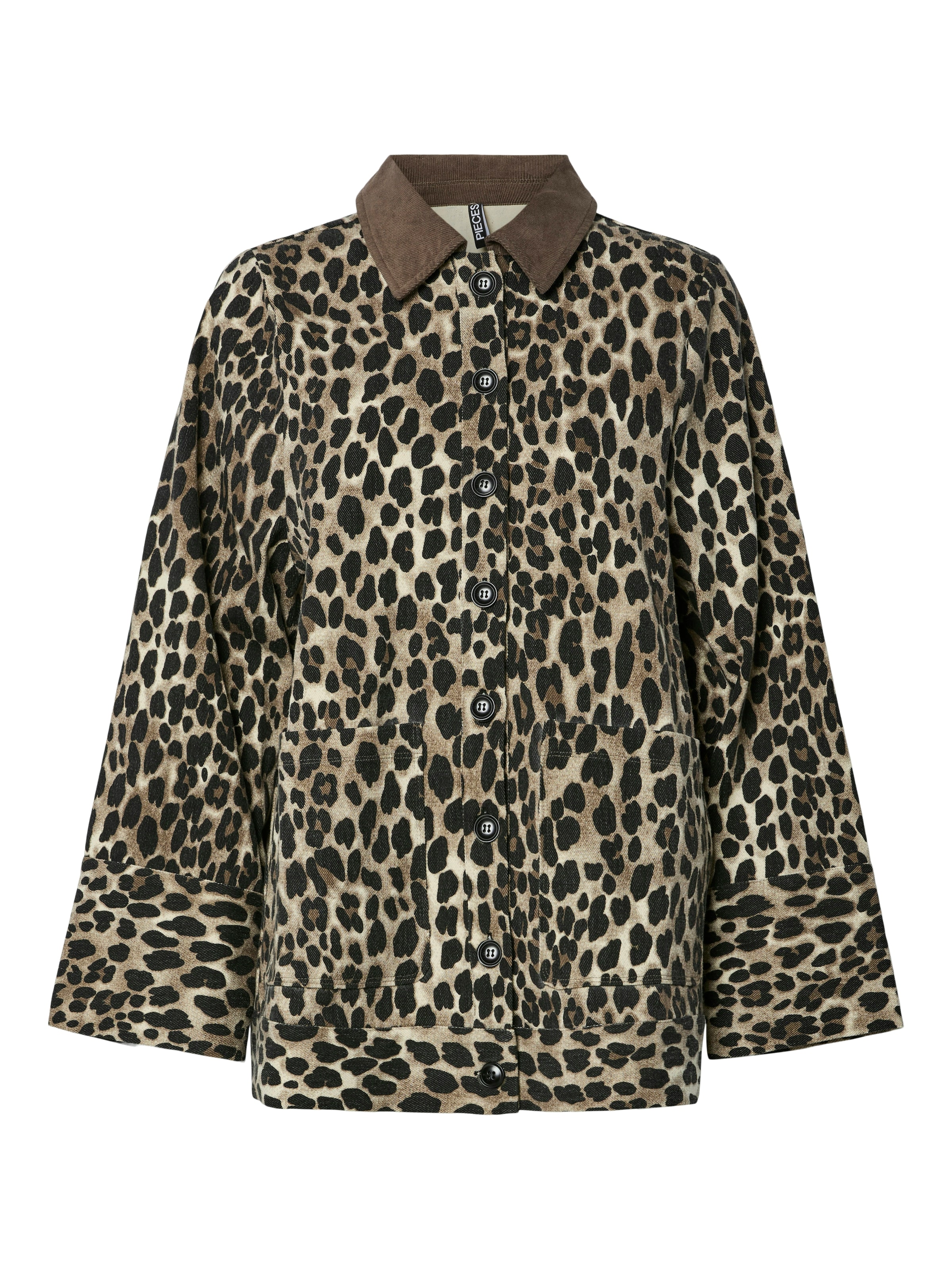 PIECES Átmeneti dzseki 'Junia' - barna: elől