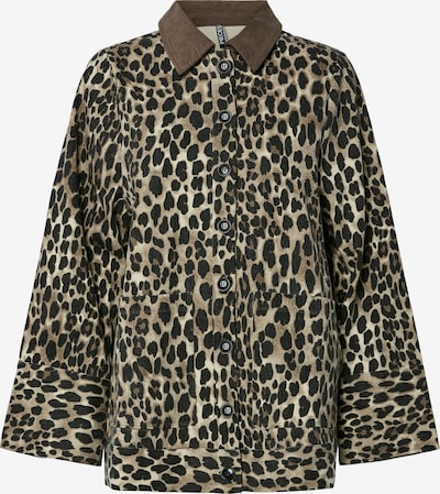 PIECES Prechodná bunda 'Junia' - svetlohnedá / čierna, Produkt