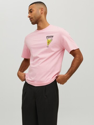 JACK & JONES T-Shirt 'Taco' in Pink: predná strana