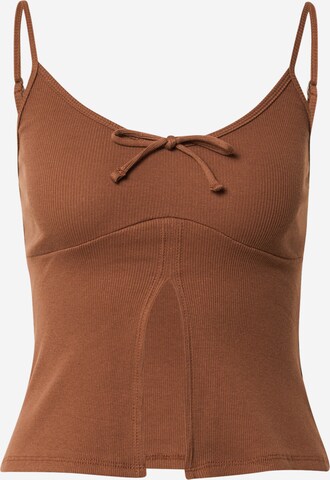 Tops en tricot HOLLISTER en marron : devant