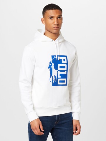 Sweat-shirt Polo Ralph Lauren en blanc : devant