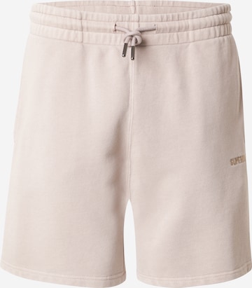 Superdry Pants in Beige: front