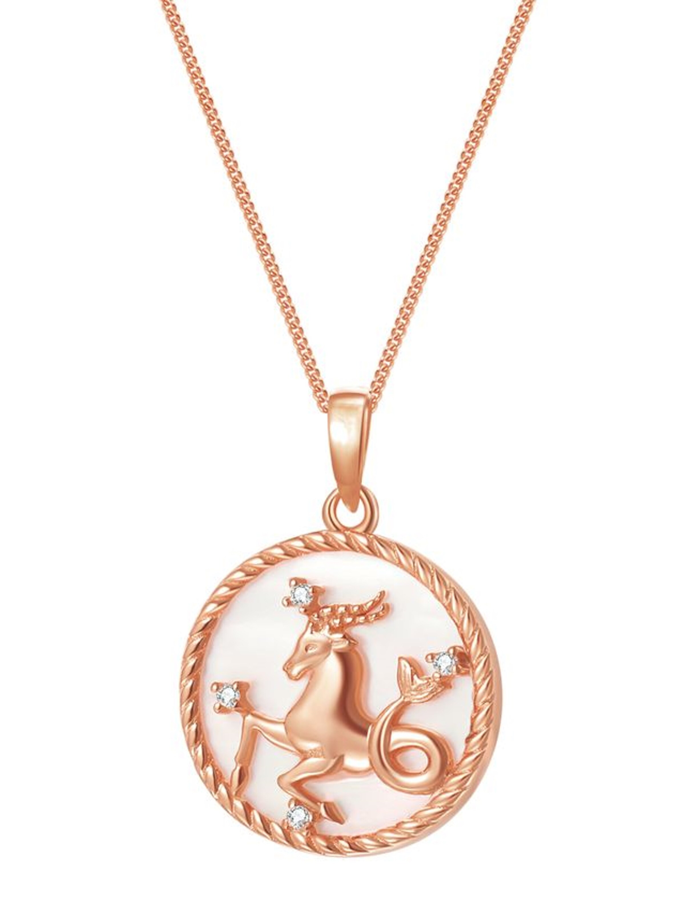 Hey Happiness - Cadena 'Capricorn' en oro: frente