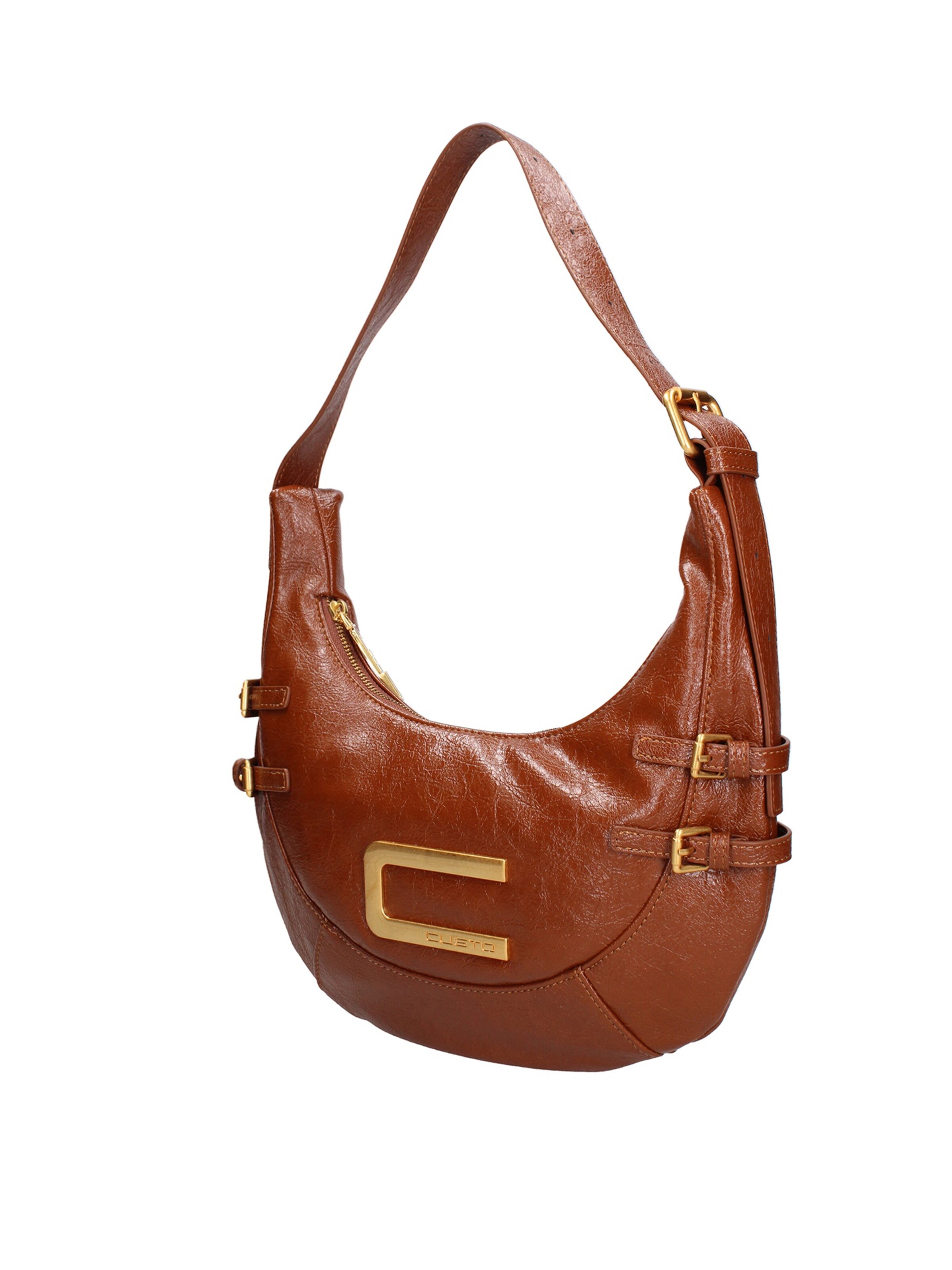 Borsa a spalla di Custo Barcelona in marrone: frontale