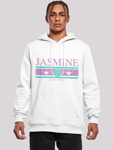 F4NT4STIC Sweatshirt 'Disney Jasmine See The World' in Wit: voorkant
