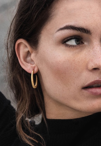 Boucles d'oreilles 'La Nuit' Haze&Glory en or : devant