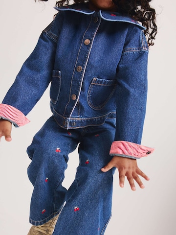 Marks & Spencer Denim-Hemdjacke mit Kragen und Kirschenstickerei (2–10 J.) in Blau: Vorderseite