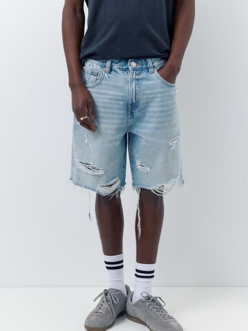 Pull&Bear Loosefit Jeans i blå: forside