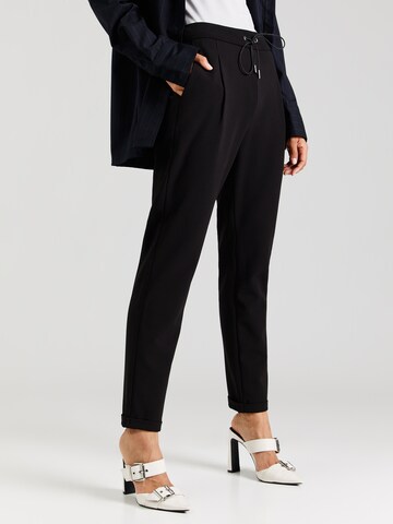 MAC Regular Pleat-front trousers 'EASY CHIC' in Black: front
